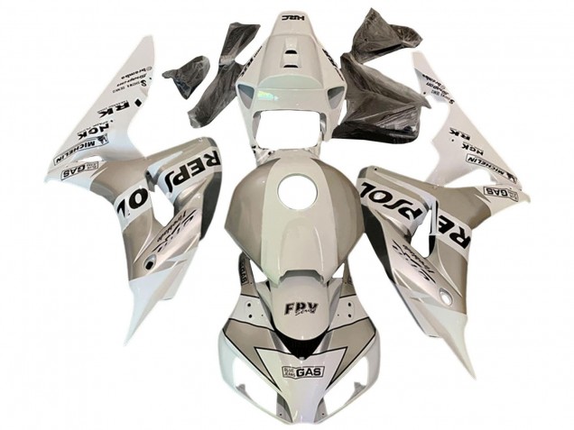 2006-2007 Honda CBR1000RR Motorcycle Fairings - White Grey Repsol Australia