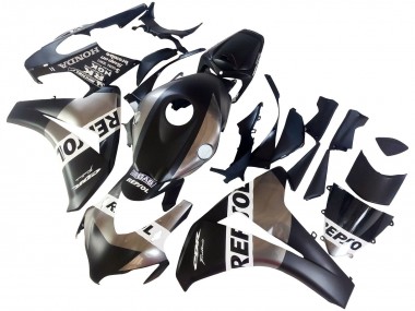 2008-2011 Honda CBR1000RR Motorcycle Fairings - Silver Matte Black Repsol Australia