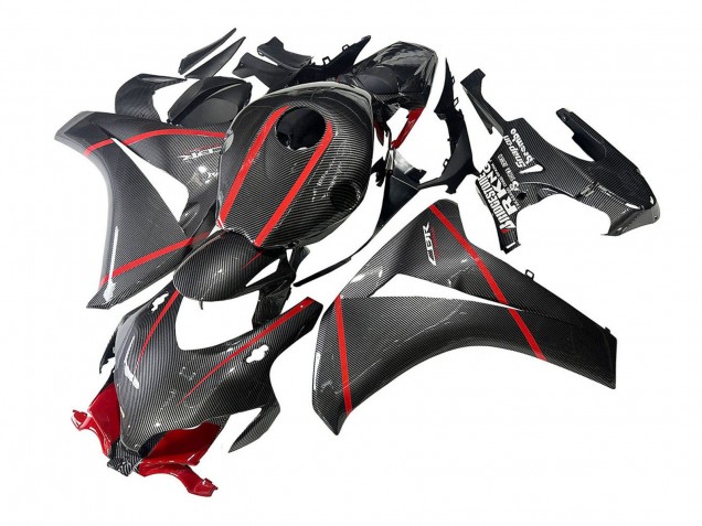 2008-2011 Honda CBR1000RR Motorcycle Fairings - Black Carbon Fiber Red Australia