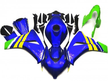 2008-2011 Honda CBR1000RR Motorcycle Fairings - Blue Yellow White Green Australia