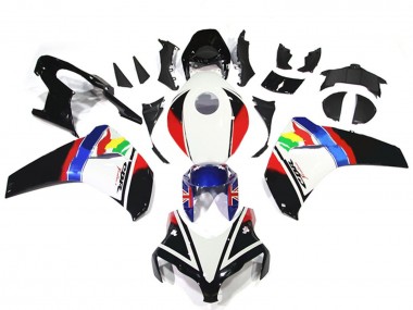 2008-2011 Honda CBR1000RR Motorcycle Fairings - White Red Blue Glossy Black Star Australia