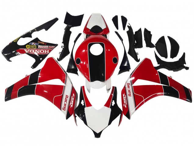 2008-2011 Honda CBR1000RR Motorcycle Fairings - Red White Glossy Black Racing Australia