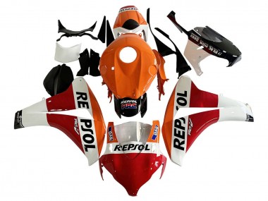 2008-2011 Honda CBR1000RR Motorcycle Fairing - Orange White Red Glossy Black Repsol HRC Australia
