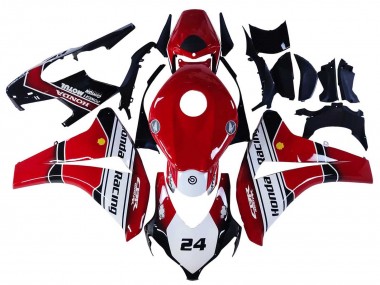 2008-2011 Honda CBR1000RR Motorcycle Fairings - White Red Glossy Black Racing 24 Australia