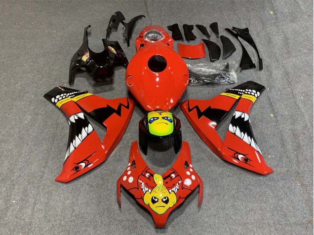 2008-2011 Honda CBR1000RR Motorcycle Fairings - Red Yellow Glossy Black Shark Australia