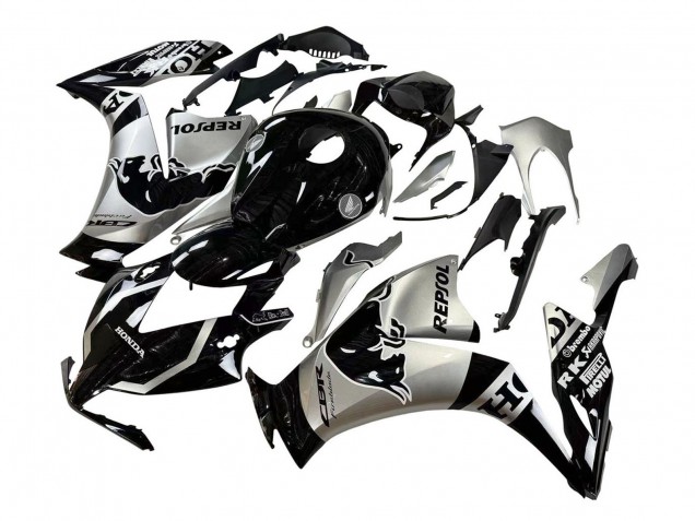 2012-2016 Honda CBR1000RR Motorcycle Fairings - Silver Glossy Black Repsol Red Bull Australia