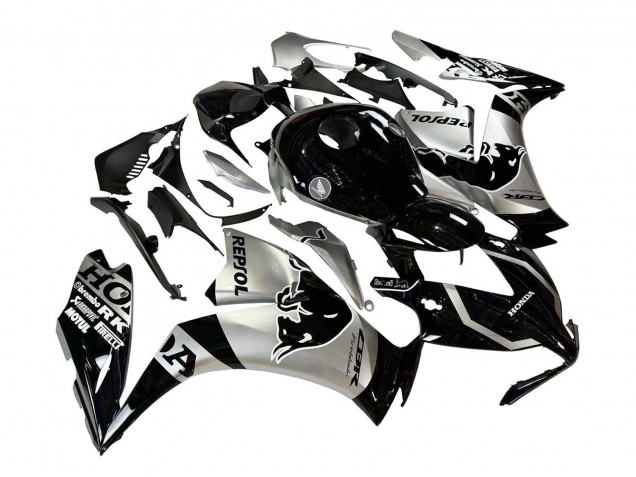 2012-2016 Honda CBR1000RR Motorcycle Fairings - Silver Glossy Black Repsol Red Bull Australia