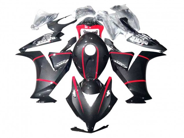 2012-2016 Honda CBR1000RR Motorcycle Fairings - Black Carbon Fiber Red Australia