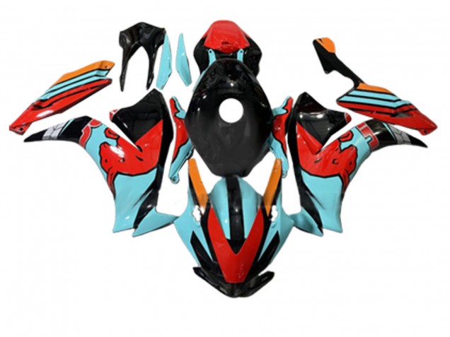 2012-2016 Honda CBR1000RR Motorcycle Fairings - Red Light Blue Glossy Black Australia