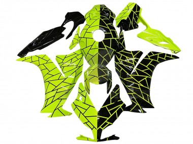 2012-2016 Honda CBR1000RR Motorcycle Fairings - Fluorescent Green Glossy Black Australia
