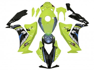 2012-2016 Honda CBR1000RR Motorcycle Fairings - Light Green Blue Glossy Black Shark Australia