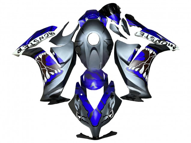 2012-2016 Honda CBR1000RR Motorcycle Fairings - Blue Grey Matte Black Shark Australia