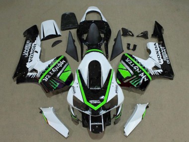 2003-2004 Honda CBR600RR Motorcycle Fairings - White Green Glossy Black Monster Australia