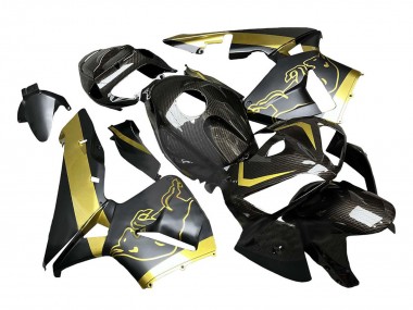 2005-2006 Honda CBR600RR Motorcycle Fairings - Black Gold Carbon Fiber Australia
