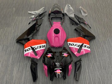 2005-2006 Honda CBR600RR Motorcycle Fairings - Pink Red Black Repsol Australia