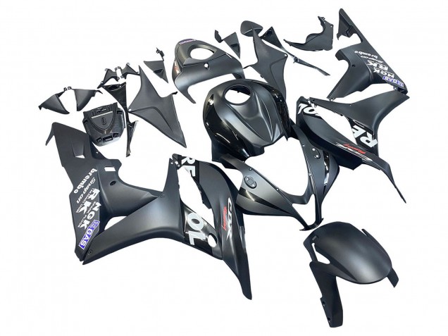 2007-2008 Honda CBR600RR Motorcycle Fairing - Matte Black White Repsol Australia