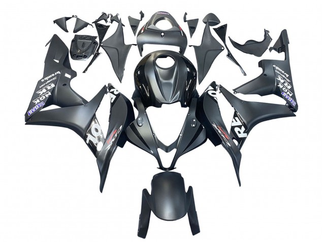 2007-2008 Honda CBR600RR Motorcycle Fairing - Matte Black White Repsol Australia