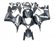 2007-2008 Honda CBR600RR Motorcycle Fairing - Matte Black White Repsol Australia