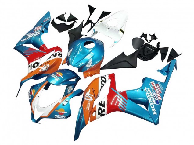 2007-2008 Honda CBR600RR Motorcycle Fairings - Orange White Red Blue Repsol Australia