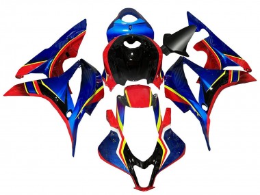 2007-2008 Honda CBR600RR Motorcycle Fairings - Blue Red Yellow Glossy Black Australia