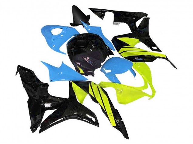 2007-2008 Honda CBR600RR Motorcycle Fairings - Blue Yellow Glossy Black Australia