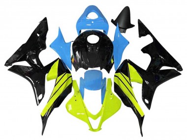 2007-2008 Honda CBR600RR Motorcycle Fairings - Blue Yellow Glossy Black Australia