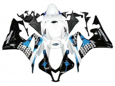 2007-2008 Honda CBR600RR Motorcycle Fairings - White Light Blue Glossy Black Australia