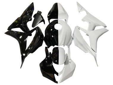 2007-2008 Honda CBR600RR Motorcycle Fairings - White Glossy Black Split Australia