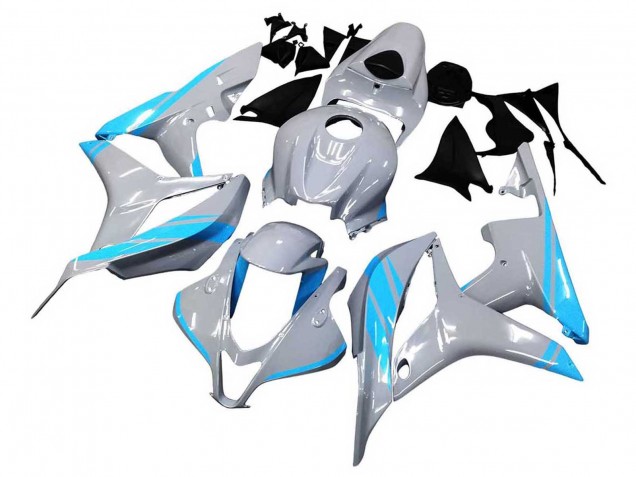 2007-2008 Honda CBR600RR Motorcycle Fairings - Glossy Grey Light Blue Australia