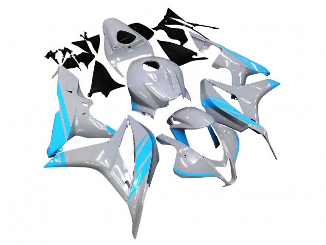 2007-2008 Honda CBR600RR Motorcycle Fairings - Glossy Grey Light Blue Australia