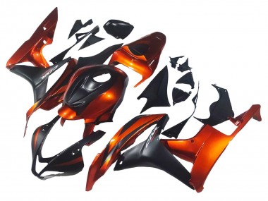 2007-2008 Honda CBR600RR Motorcycle Fairing - Orange Matte Black Australia