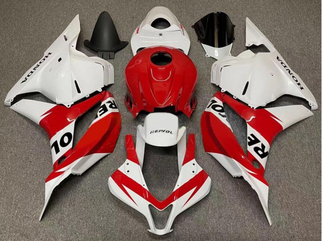 2007-2008 Honda CBR600RR Motorcycle Fairings - White Red Repsol Australia