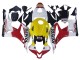 2007-2008 Honda CBR600RR Motorcycle Fairings - White Yellow Red Repsol HRC Australia