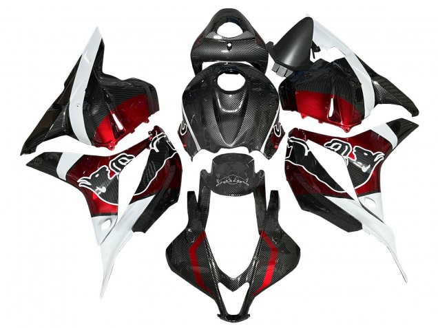 2009-2012 Honda CBR600RR Motorcycle Fairings - White Red Black Carbon Fiber Australia