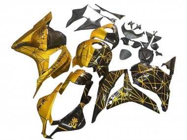 2009-2012 Honda CBR600RR Motorcycle Fairings - Gold Glossy Black Australia