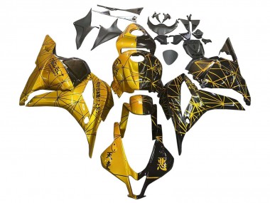 2009-2012 Honda CBR600RR Motorcycle Fairings - Gold Glossy Black Australia