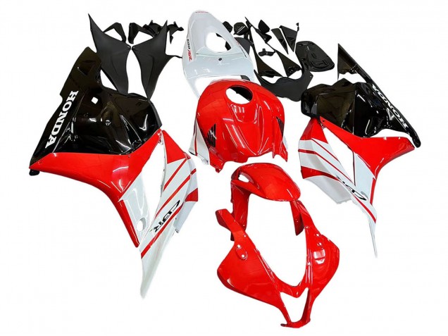 2009-2012 Honda CBR600RR Motorcycle Fairing - White Red Glossy Black Australia