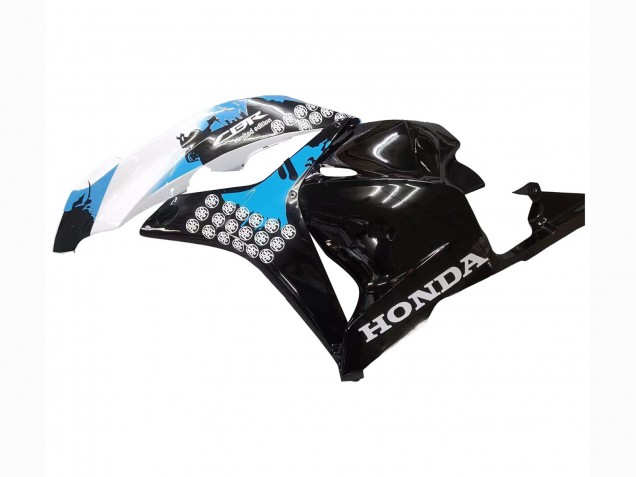 2009-2012 Honda CBR600RR Motorcycle Fairings Kit - White Blue Glossy Black Australia