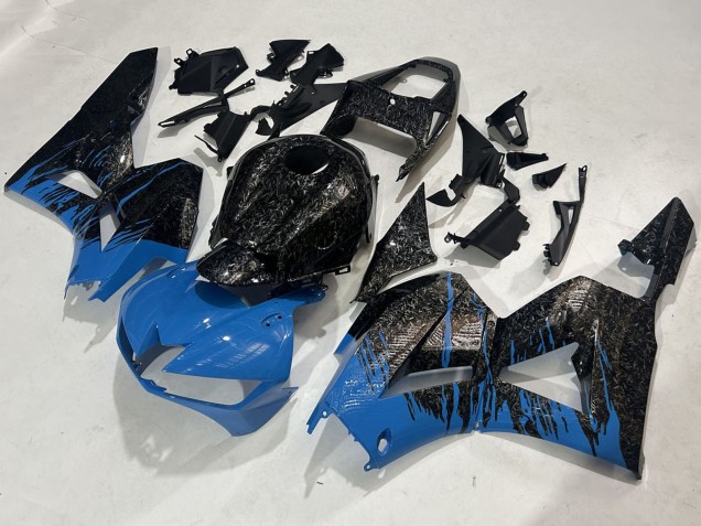 2009-2012 Honda CBR600RR Motorcycle Fairings - Black Forged Carbon Fiber Blue Australia