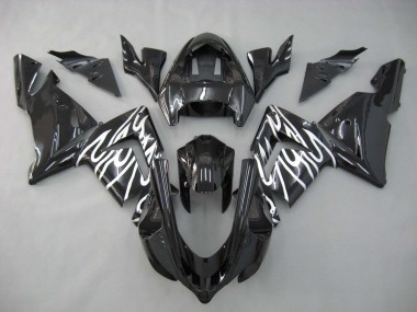 2004-2005 Kawasaki ZX10R Motorcycle Fairings - Black White Australia