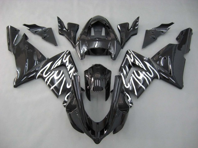 2004-2005 Kawasaki ZX10R Motorcycle Fairings - Black White Australia