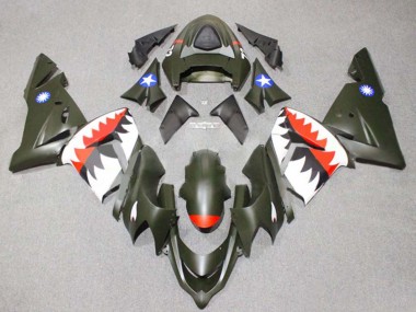 2004-2005 Kawasaki ZX10R Motorcycle Fairings - Silver Black Ninja Australia