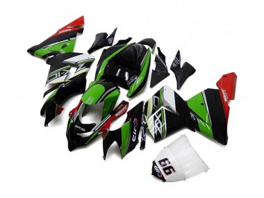 2004-2005 Kawasaki ZX10R Motorcycle Fairings - White Black Green Elf Australia