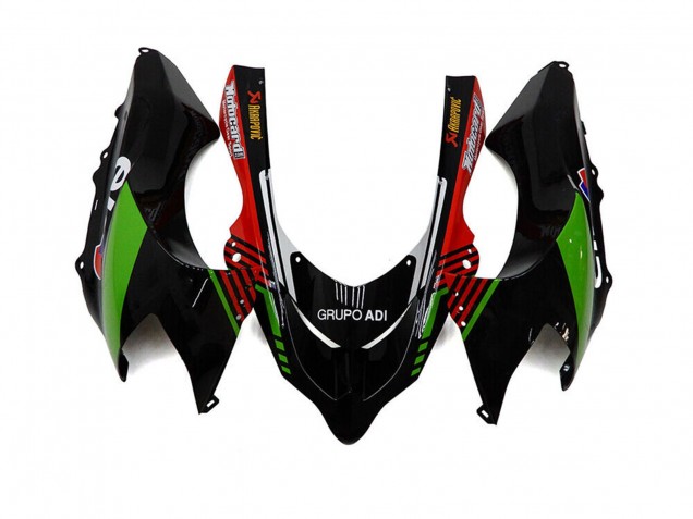 2004-2005 Kawasaki ZX10R Motorcycle Fairings - White Black Green Elf Australia