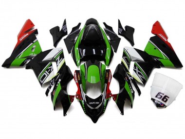 2004-2005 Kawasaki ZX10R Motorcycle Fairings - White Black Green Elf Australia