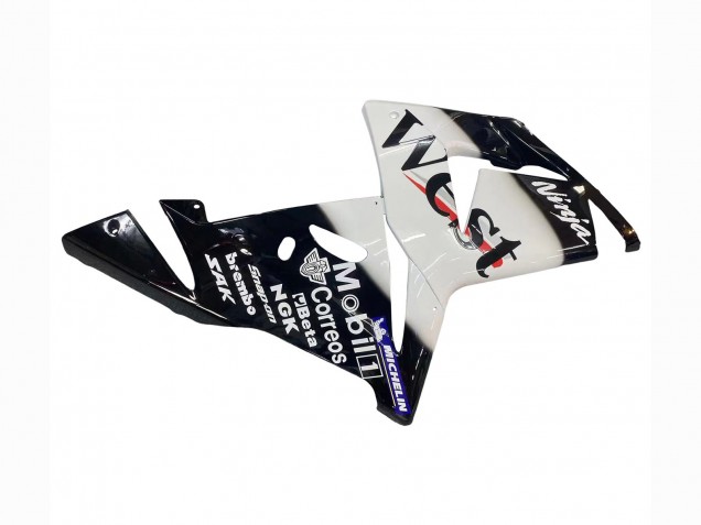 2004-2005 Kawasaki ZX10R Motorcycle Fairings - White Black West Ninja Australia