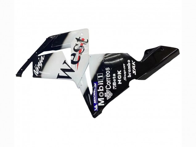 2004-2005 Kawasaki ZX10R Motorcycle Fairings - White Black West Ninja Australia