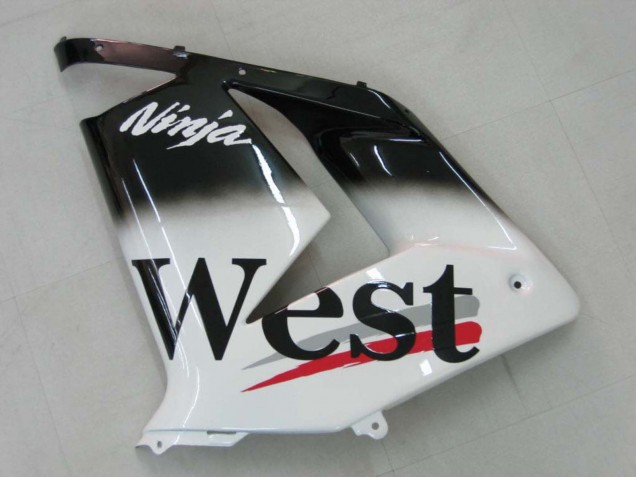 2004-2005 Kawasaki ZX10R Motorcycle Fairings - White Black West Ninja Australia
