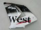 2004-2005 Kawasaki ZX10R Motorcycle Fairings - White Black West Ninja Australia