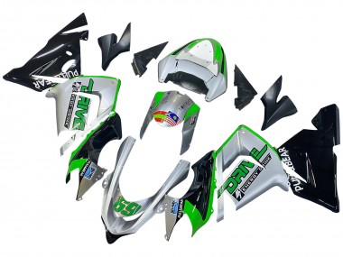 2004-2005 Kawasaki ZX10R Motorcycle Fairings - Green Silver Black 69 Australia